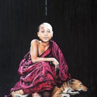 MONK 
 oil on canvas, 180x140cm