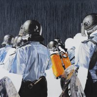 POLICE 
 oil on canvas, 160x160cm