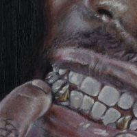 TEETH 
 oil on canvas, 24x18cm