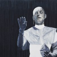 THE POPES SPEECH I 
 oil on canvas, 100x140cm