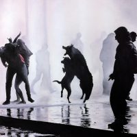 Hunde 
 oil on canvas, 145x120cm
